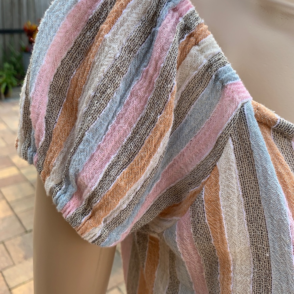 Angie brand Pastel Striped Midi Dress size large - Picture 3 of 15